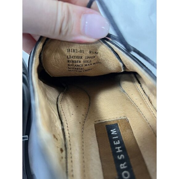 Florsheim Men's BLACK Leather SQUARE Toe DRESS Shoe MOD Oxford size 8.5 m - Picture 13 of 14